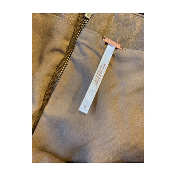 NWT Free People Beige Leather Skirt - Picture 2 of 3